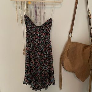 Floral Strapless dress